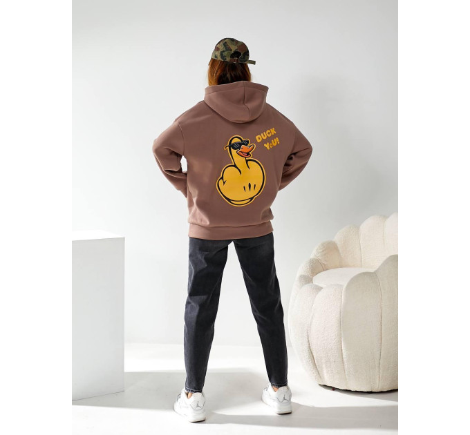 Women's hoodie “Duck you”