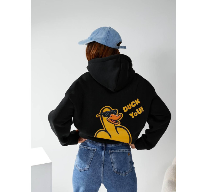 Women's hoodie “Duck you”