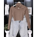 Stylish women's top with cutouts