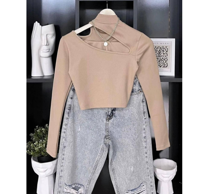 Stylish women's top with cutouts