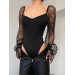 Chic women's bodysuit with hearts