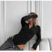 The perfect basic women's thermal bodysuit with a hidden zipper