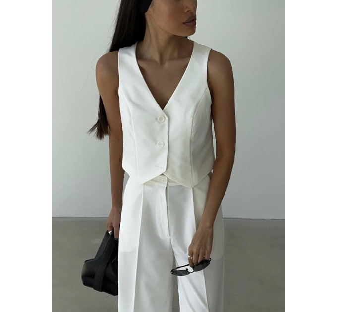 Women's trendy business classic two-piece suit with vest (S-XL) in various colors