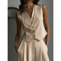 Women's trendy business classic two-piece suit with vest (S-XL) in various colors