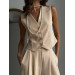 Women's trendy business classic two-piece suit with vest (S-XL) in various colors