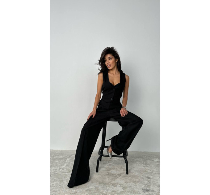 Women's trendy business classic two-piece suit with vest (S-XL) in various colors