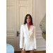 A trendy 2-piece suit, a skirt-shorts and a cropped jacket is your perfect option