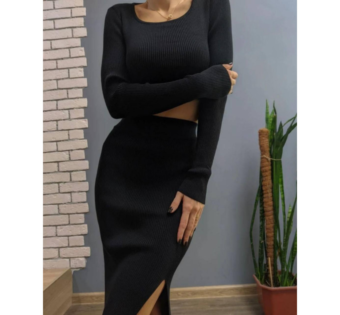 Women's ribbed two-piece suit, various colors