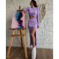 Women's ribbed two-piece suit, various colors