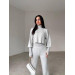 Women's two-piece suit for every day, cropped sweater and flared pants