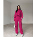 Women's two-piece suit for every day, cropped sweater and flared pants