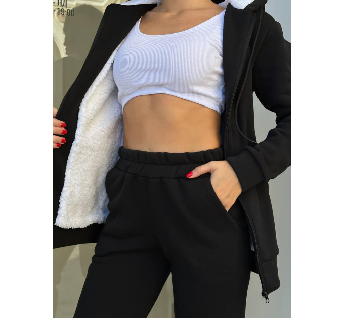 Women's sports winter suit with fur (Sizes 42-52)