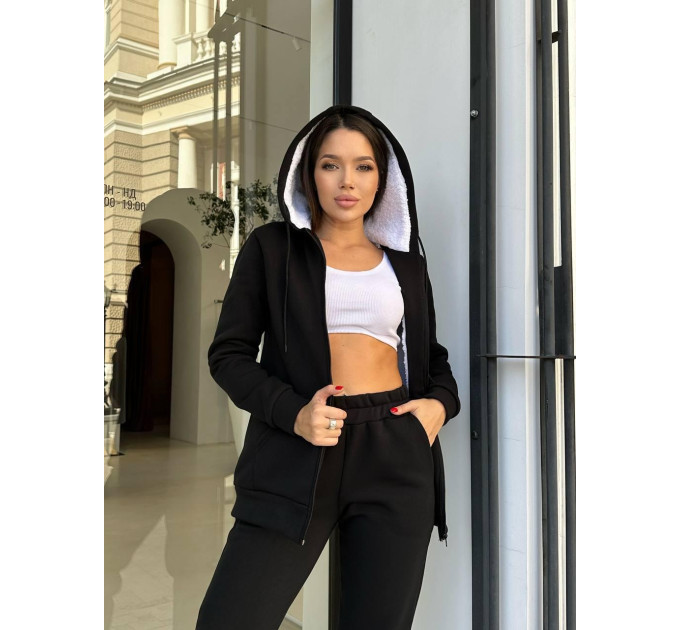 Women's sports winter suit with fur (Sizes 42-52)