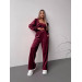 Trendy velour women's tracksuit, two-piece, large color palette