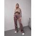Trendy velour women's tracksuit, two-piece, large color palette
