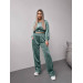 Trendy velour women's tracksuit, two-piece, large color palette