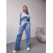 Trendy velour women's tracksuit, two-piece, large color palette