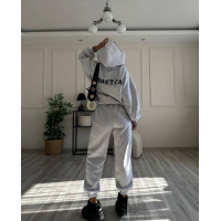 Stylish women's sports suit in fleece “I DON’T CARE” and various colors (Sizes 42-52) 1146-3 (25)