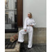Women's Loose Fit Cropped Zip Hoodie & Straight Sweatpants Suit