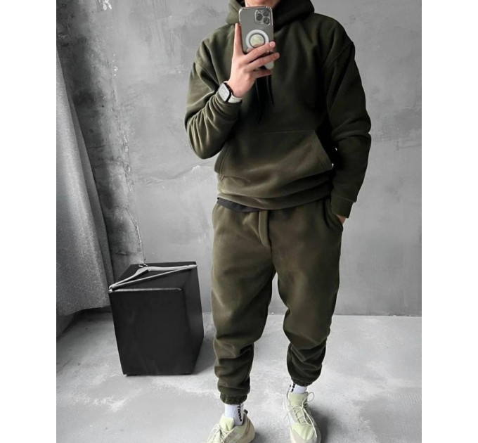Men's warm sports suit made of double-sided fleece (48-52)
