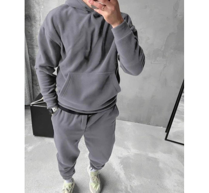 Men's warm sports suit made of double-sided fleece (48-52)