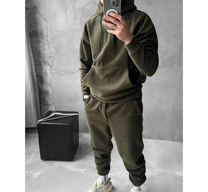 Men's warm sports suit made of double-sided fleece (48-52)