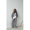 Basic women's oversized fleece tracksuit in various colors
