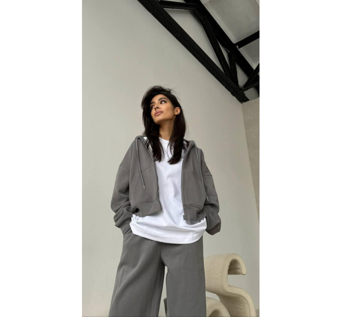Basic women's oversized fleece tracksuit in various colors