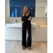 Women's Loose Fit Cropped Zip Hoodie & Straight Sweatpants Suit