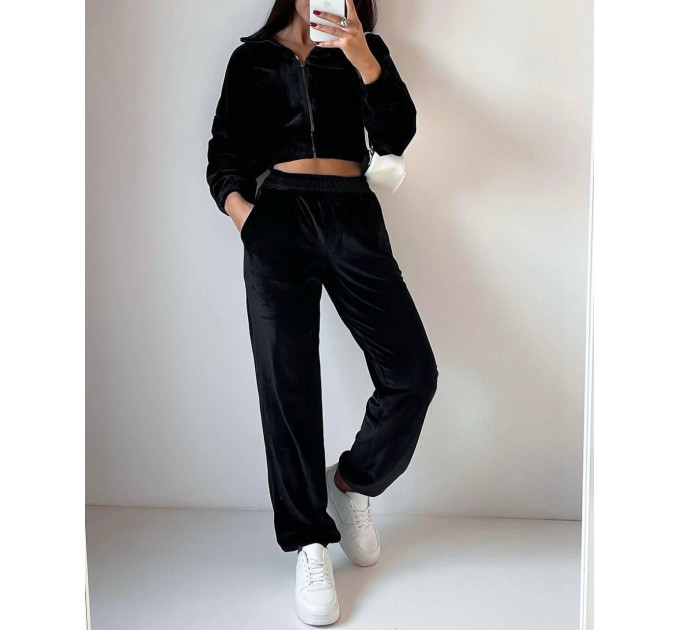 Women's sports velour suit in various colors