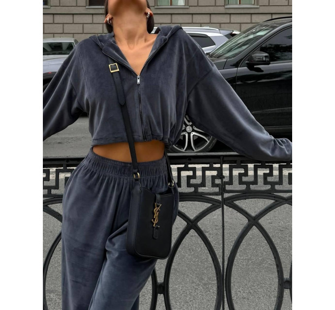 Soft women's velour tracksuit in various colors