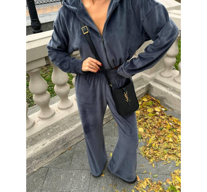 Soft women's velour tracksuit in various colors
