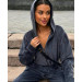 Soft women's velour tracksuit in various colors