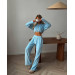 Soft women's velour tracksuit in various colors