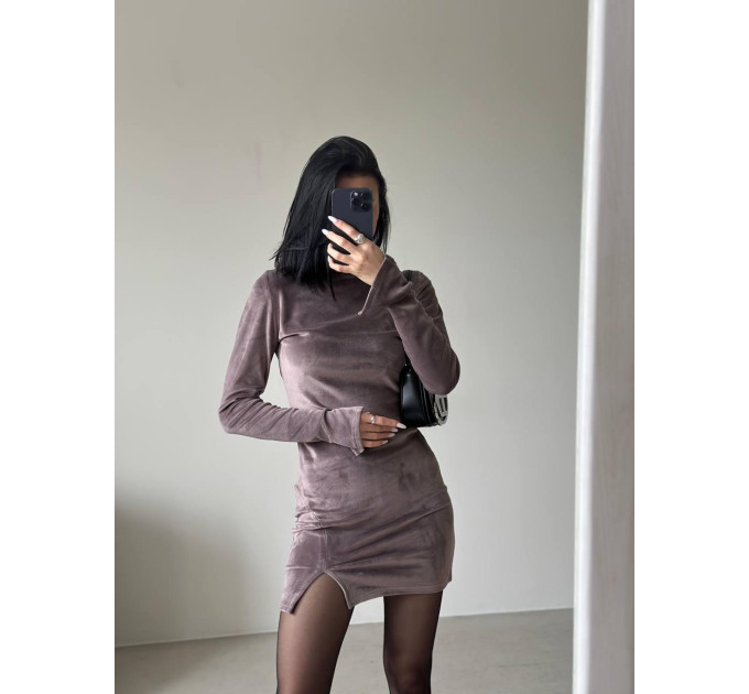 Charming velour mini dress