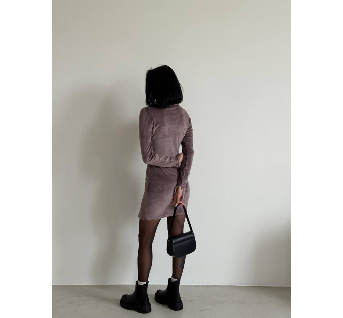 Charming velour mini dress