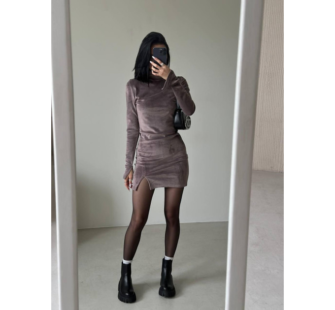 Charming velour mini dress
