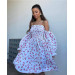Incredibly delicate women's dress with a floral print