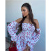 Incredibly delicate women's dress with a floral print