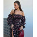 Incredibly delicate women's dress with a floral print