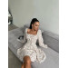 Elegant women's dress with a floral print that will perfectly emphasize your figure
