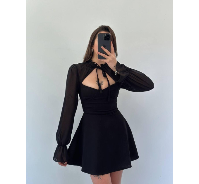 Нежное женское платье из шифона