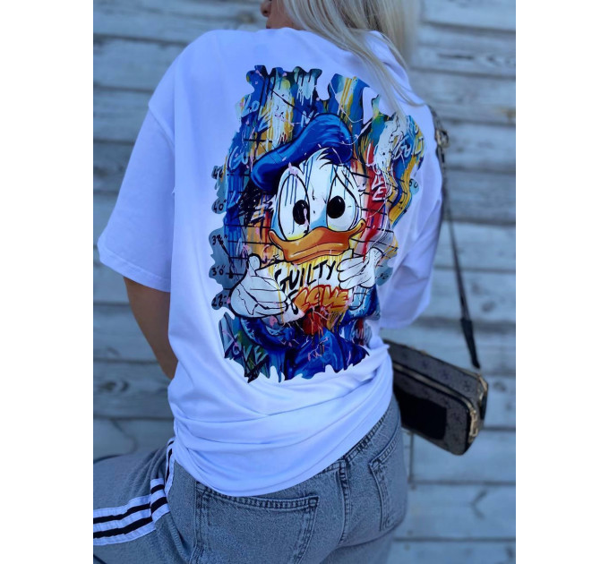 Women's oversized T-shirt "Donald Duck" TURKEY 95% cotton