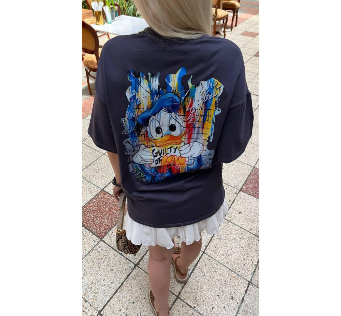 Women's oversized T-shirt "Donald Duck" TURKEY 95% cotton