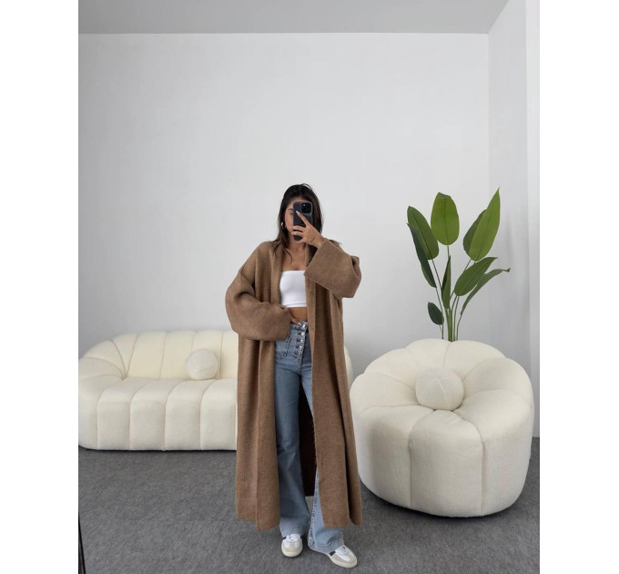 Women's trendy angora cardigan, warm and soft