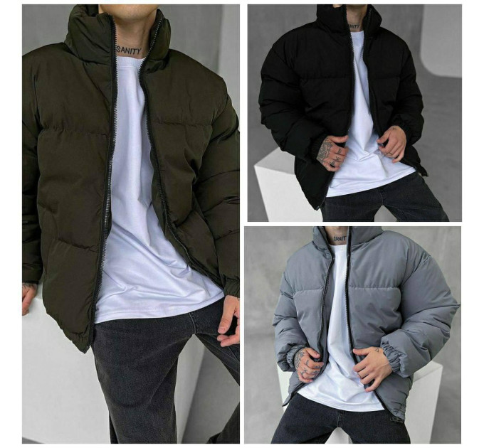 Men's stylish youth jacket in different colors, synthetic winterizer 250