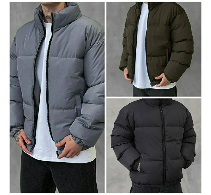 Men's stylish youth jacket in different colors, synthetic winterizer 250