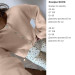 Women's fleece cardigan with pearl buttons