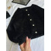 Women's fleece cardigan with pearl buttons