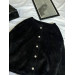 Women's fleece cardigan with pearl buttons